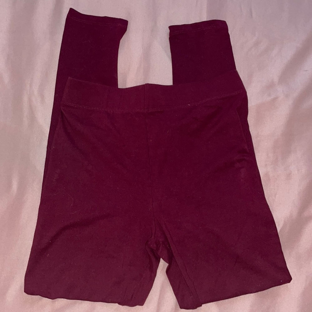 Burgundy forever 21 leggings